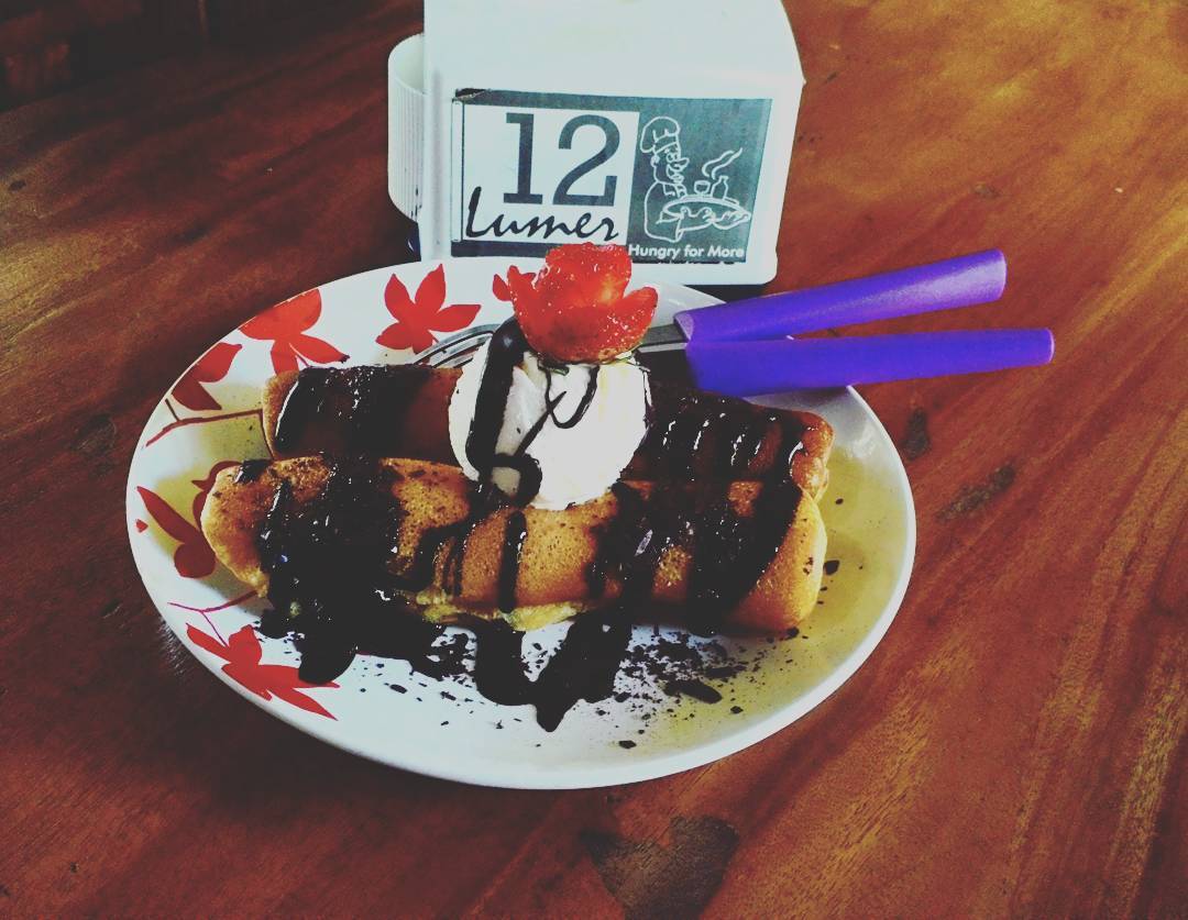 pancake black delight ice cream vanilla
