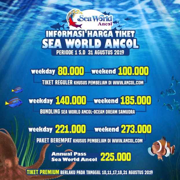 harga tiket seaworld ancol agustus 2019