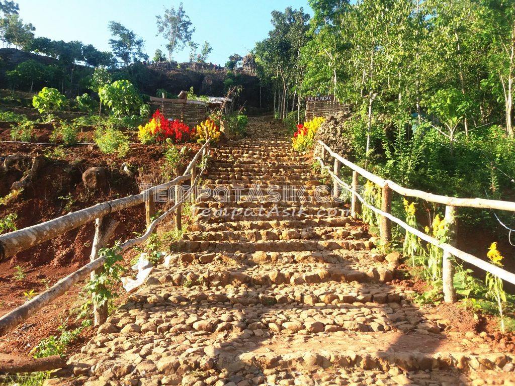 tangga menuju puncak watu goyang
