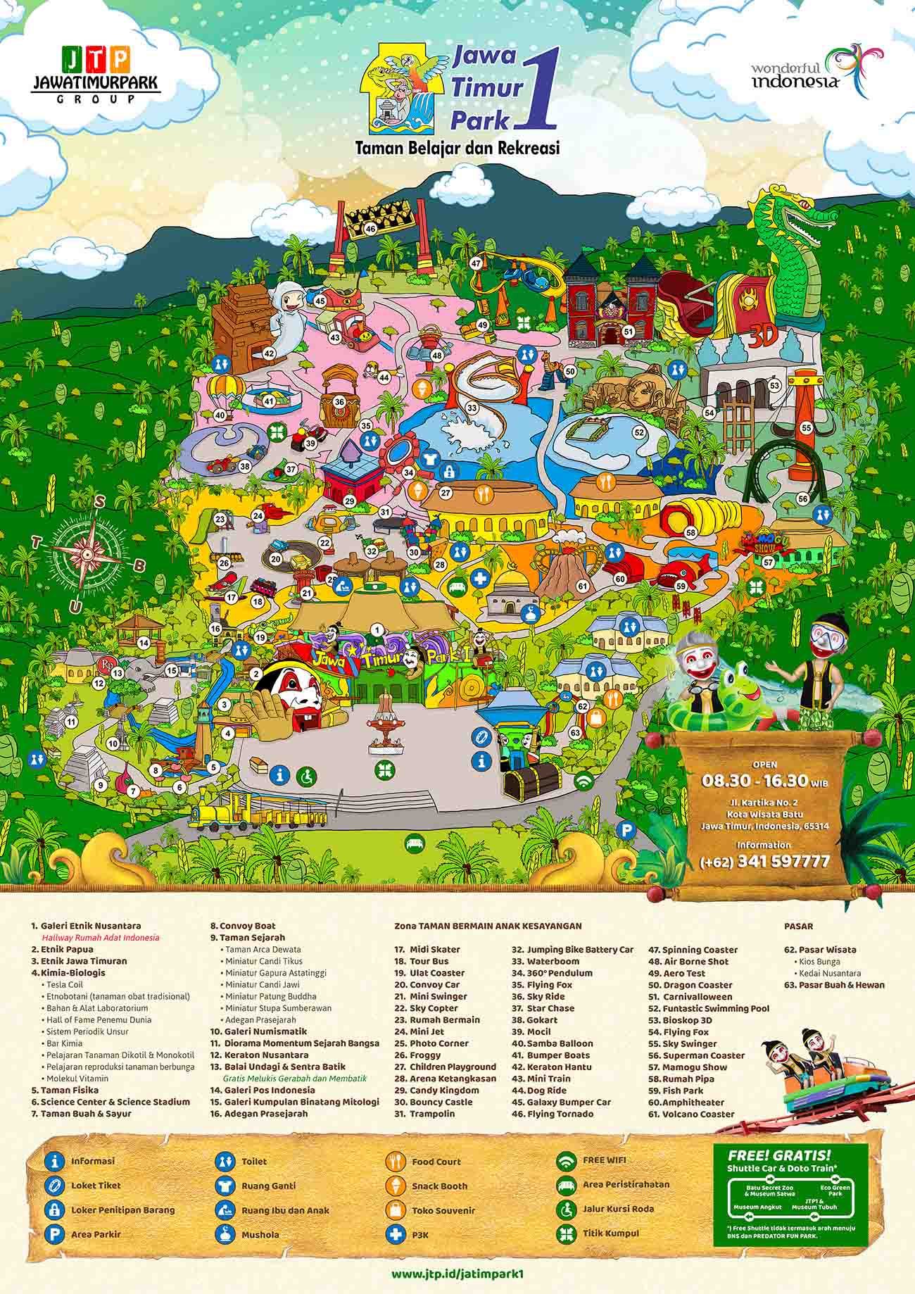 peta wahana jatim park 1